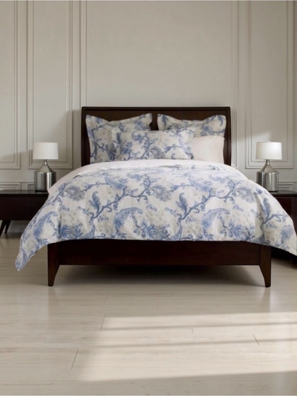Ethan Allen Paisley Duvet Cover 90x108 KING